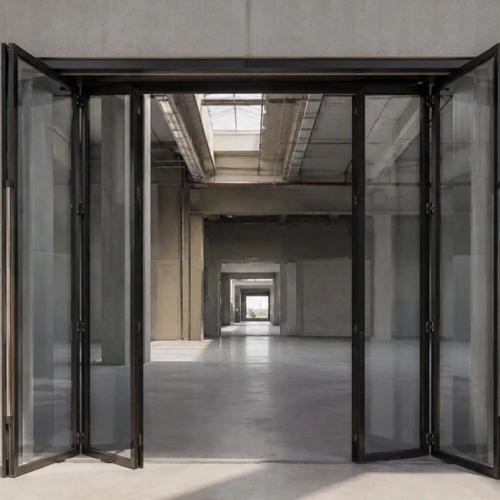 Custom steel door frame installed in a commercial and industrial building